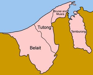 Carte Brunei vierge couleur