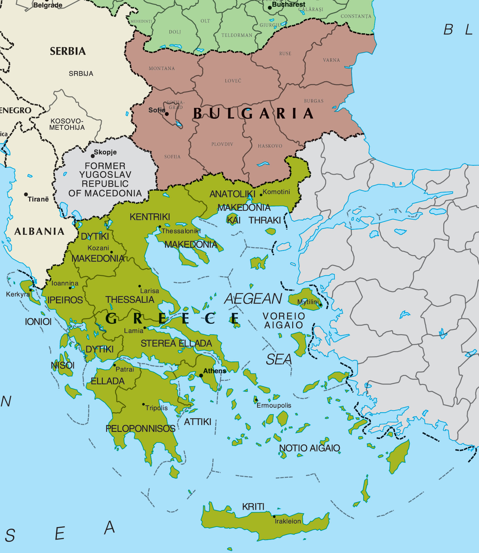 bulgarie carte du monde