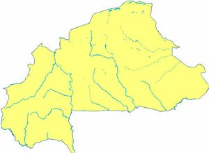 Carte Burkina Faso rivière vierge