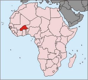 Situer Burkina Faso sur carte du monde