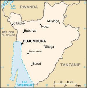 Carte des villes Burundi