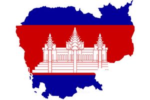 Carte drapeaux Cambodge