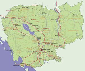 Carte géographique Cambodge