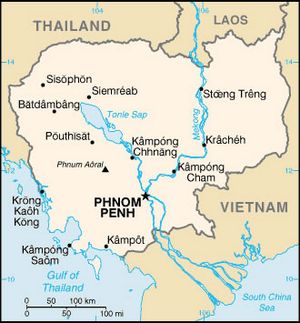 Carte des villes Cambodge