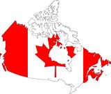 Carte drapeaux Canada