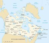Carte grande villes Canada