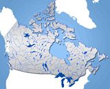 Carte des rivières Canada