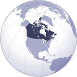 Localiser Canada sur carte du monde