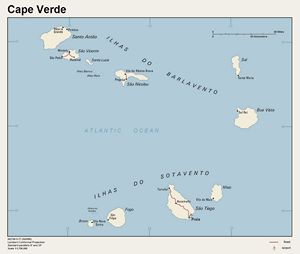 Carte des villes Cap-Vert