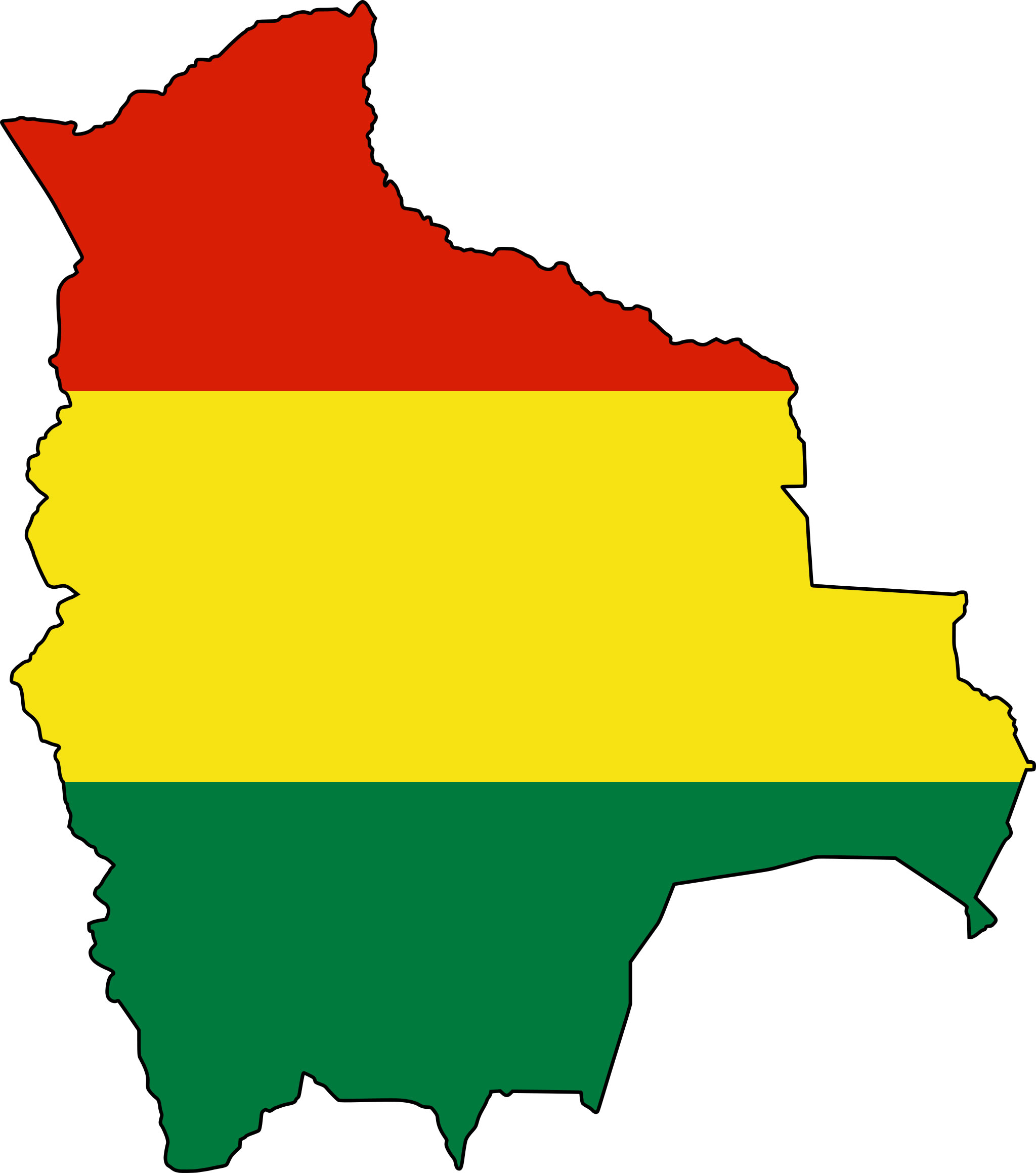 Carte drapeaux Bolivie