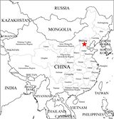 Carte Chine vierge départements