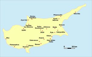 Carte grande villes Chypre