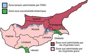 Carte régions Chypre