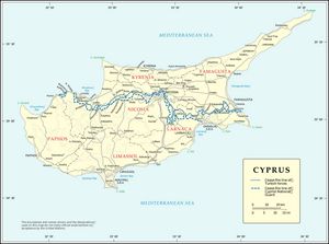 Grande carte Chypre