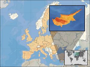 Situer Chypre sur carte du monde