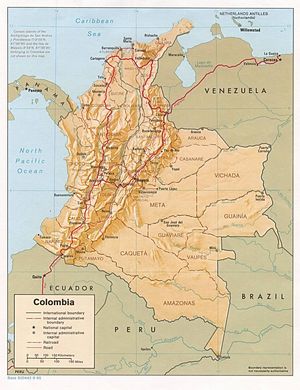 Grande carte Colombie