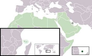 Situer Comores sur carte du monde