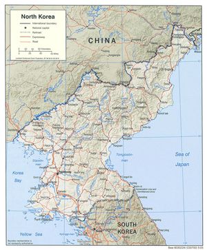 Grande carte Corée du Nord