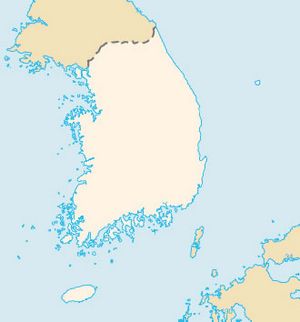 Carte Corée du Sud vierge