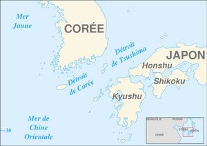 Carte frontières Corée du Sud