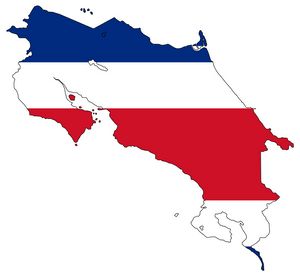 Carte drapeaux Costa Rica