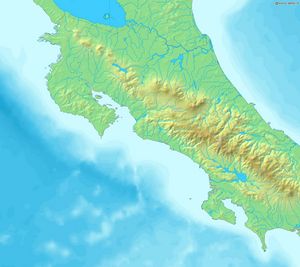 Carte topographique Costa Rica
