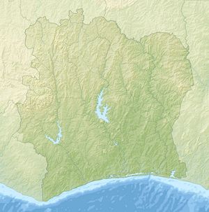 Carte topographique Côte d'Ivoire