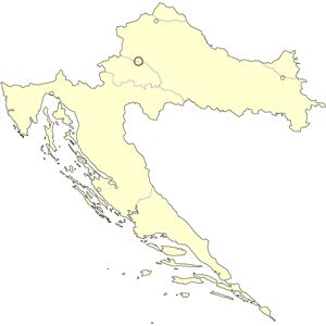 Carte Croatie vierge