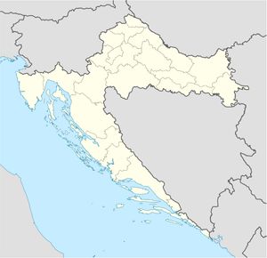 Carte Croatie vierge régions