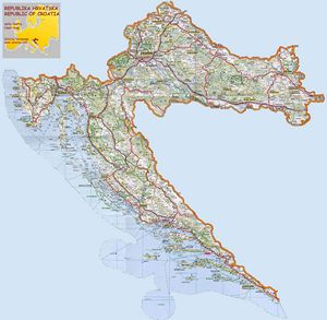 Grande carte Croatie