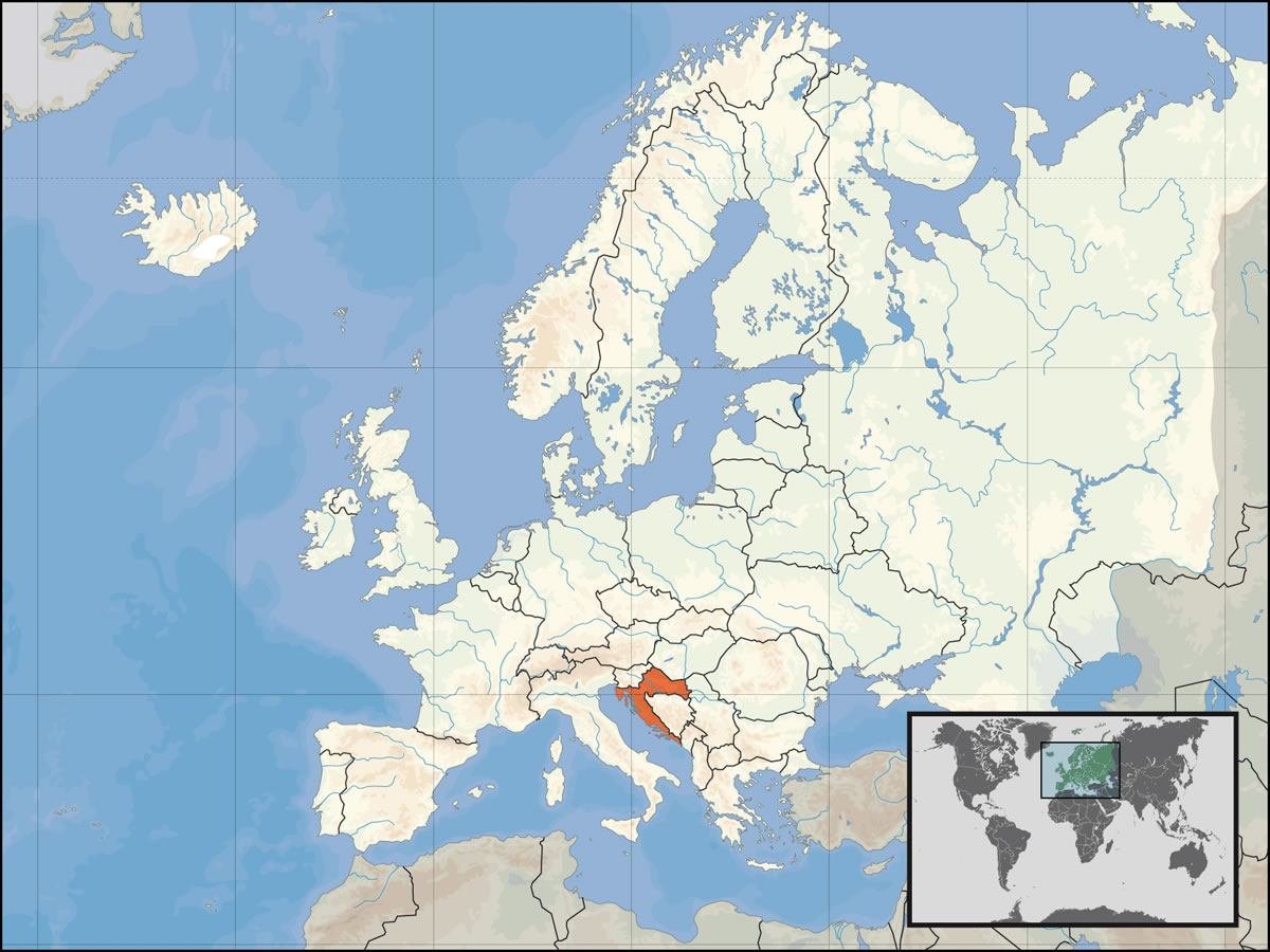 croatie carte du monde - Image