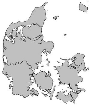 Carte Danemark vierge