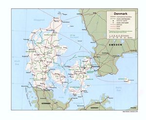 Grande carte Danemark