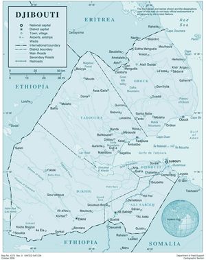 Carte Djibouti