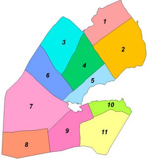 Carte Djibouti vierge numéros régions