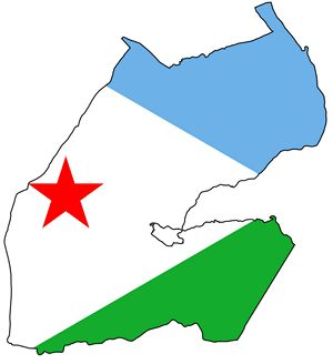 Carte drapeaux Djibouti
