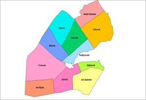 Carte régions Djibouti