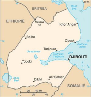 Carte des villes Djibouti