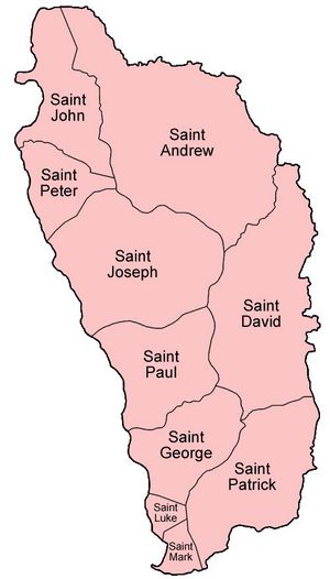 Carte Dominique vierge régions