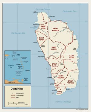 Carte régions Dominique