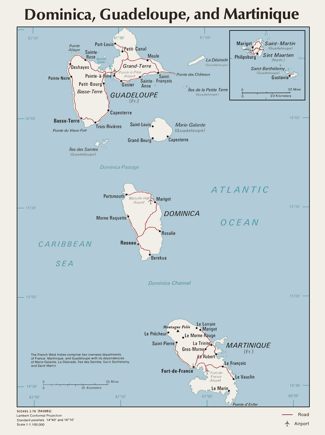 la dominique carte du monde