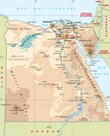 Carte aéroports Égypte