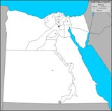 Carte Égypte vierge régions