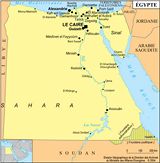 Carte grande villes Égypte