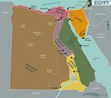 Carte régions Égypte couleur