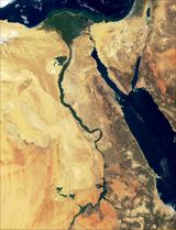 Carte satellite Égypte