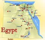 Carte villes touristiques Égypte