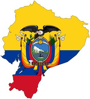 Carte drapeaux Équateur