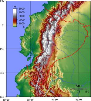 Carte topographique Équateur