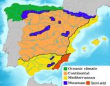 Carte climat Espagne